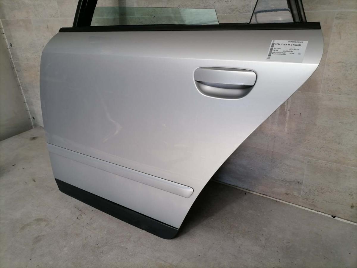 Audi A4 8E original Tür hinten links LY7W Lichtsilber Kombi Bj.2002